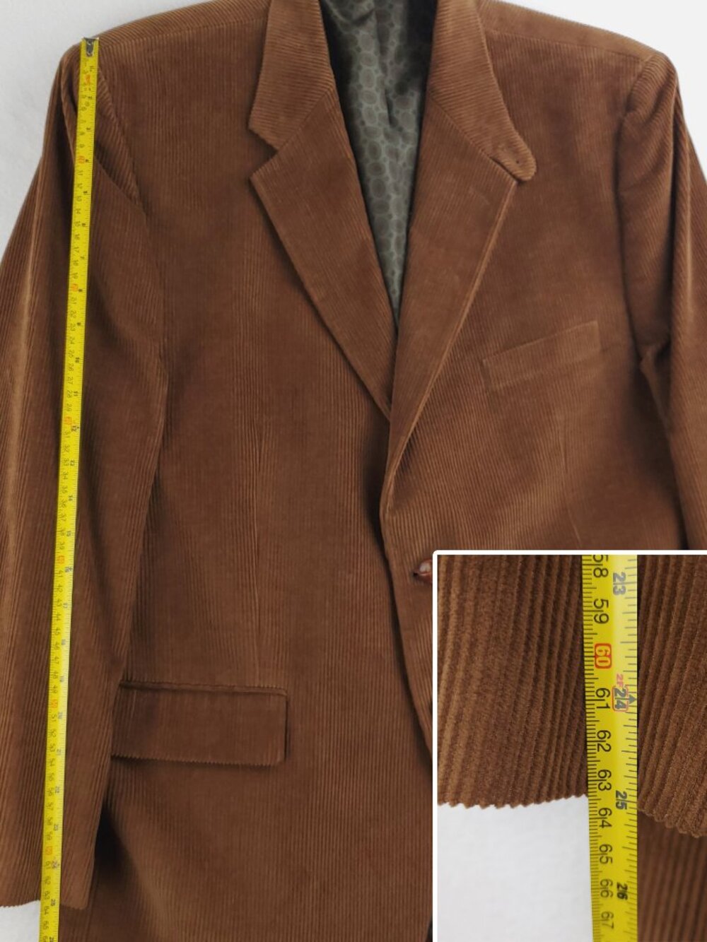 Lauren Ralph Lauren Corduroy Sport Coat Blazer Elbow Patches Men's 46R - Picture 9 of 14
